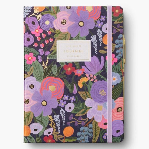 Rifle Paper Co. Journal with Pen in Violet Garden Party - Picture 1 of 9
